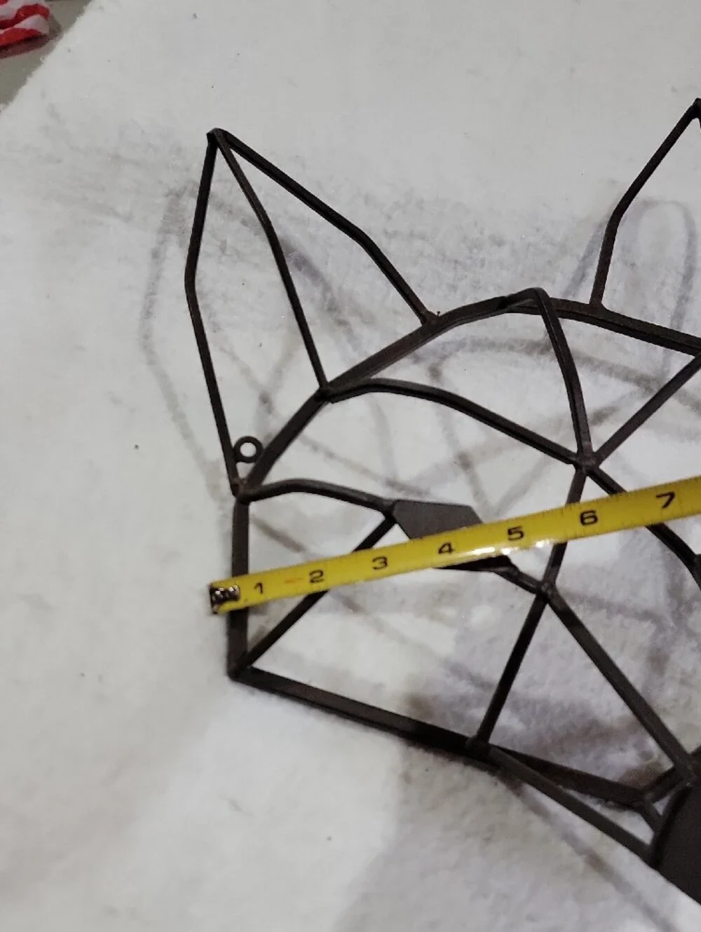 Geometric Metal Fox Wall Decor in Brown Three Dimension